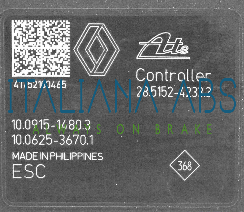 Centralina ABS RENAULT, codici identificativi: 476607355R 10022010264 10091514803