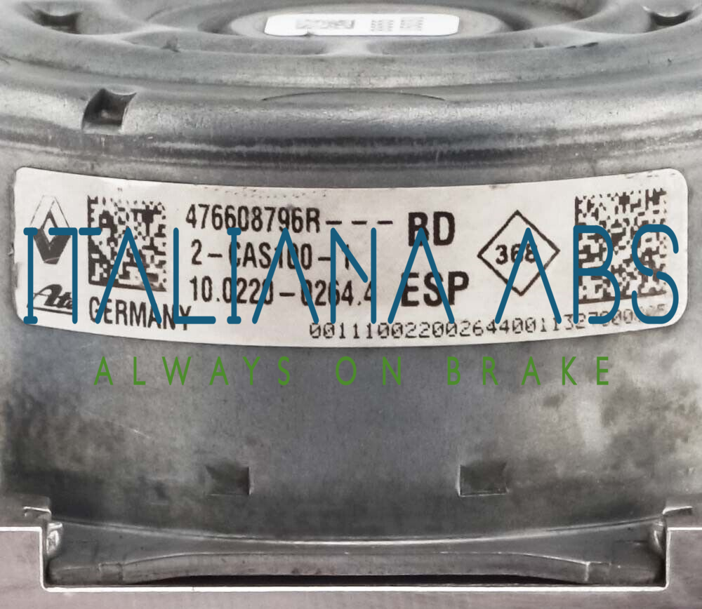 Centralina ABS DACIA, codici identificativi: 476608796R 10022002644 10091514353