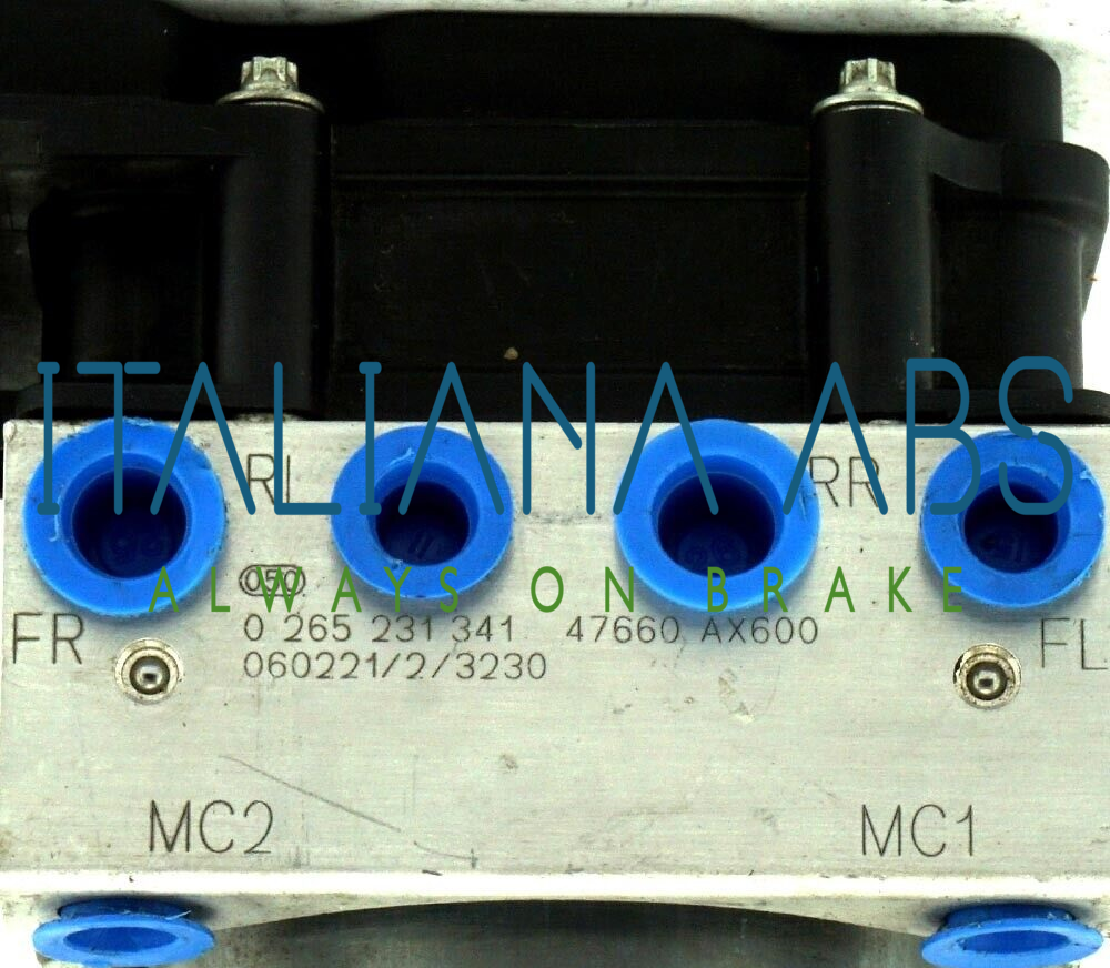 Centralina ABS NISSAN, codici identificativi: 47660AX600 0265231341 0265800320