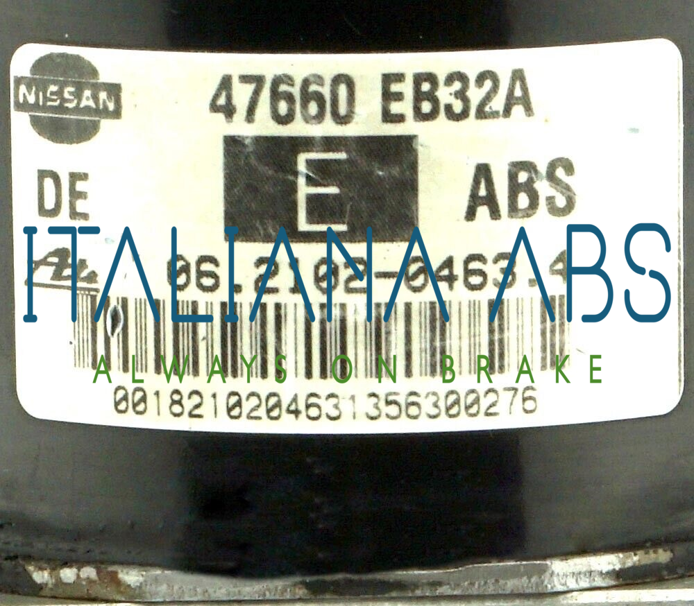 Centralina ABS NISSAN, codici identificativi: 47660EB32A 06210204634 06210903323