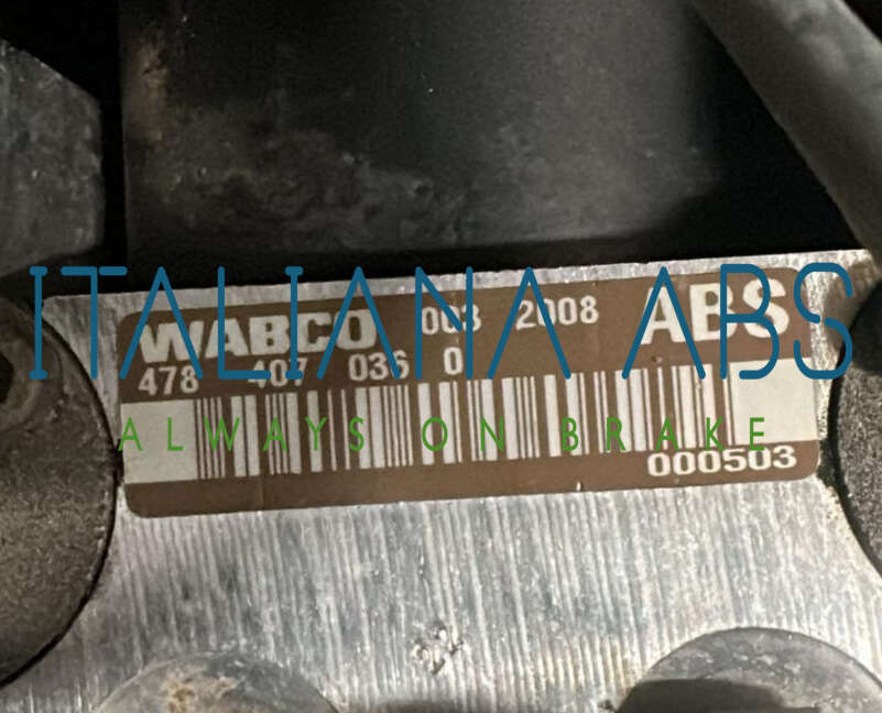 Centralina ABS IVECO, codici identificativi: 4787070360