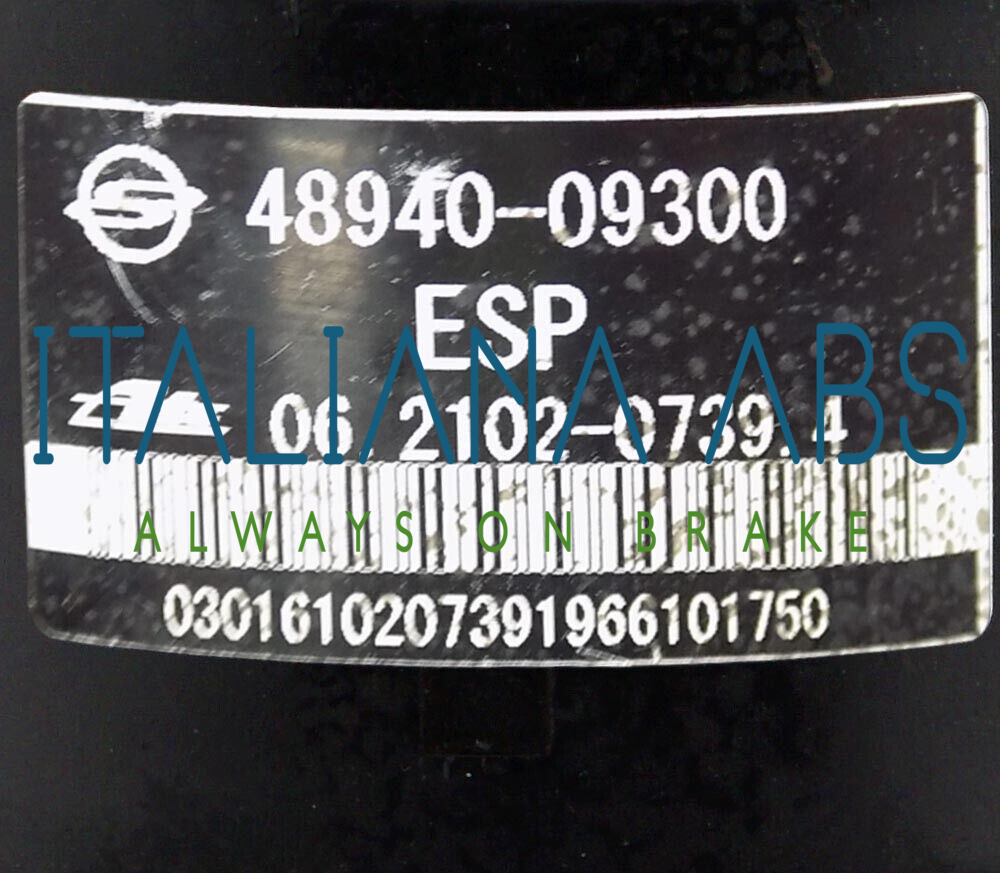 Centralina ABS SSANGYONG, codici identificativi: 4894009300 06210207394 06210908533