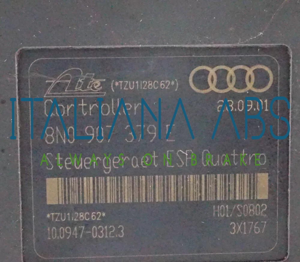 Centralina ABS AUDI, codici identificativi: 8N0614517A 8N0907379E 10094703123