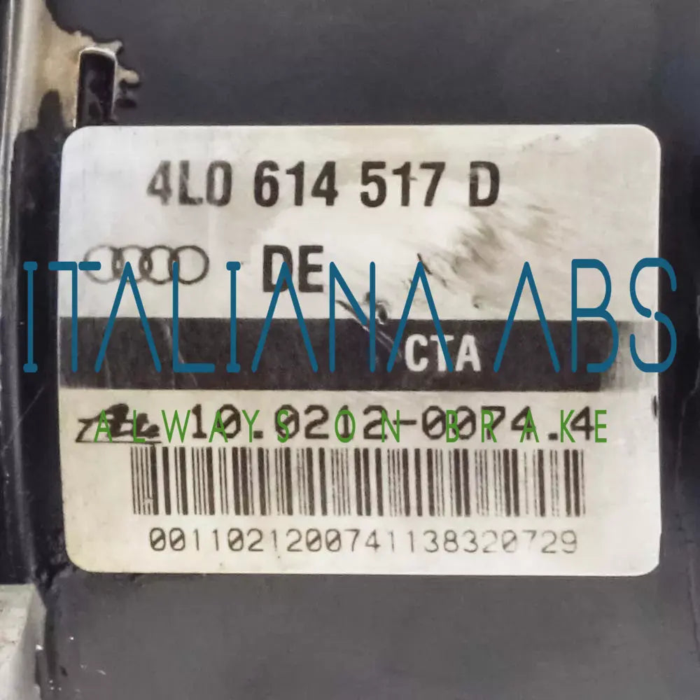 Centralina ABS AUDI, codici identificativi: 4L0614517D 10021200744 10092603093