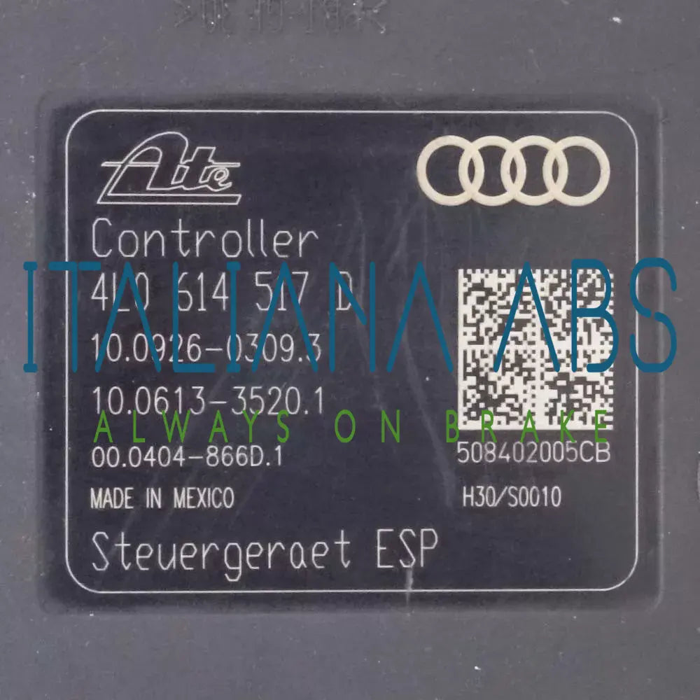 Centralina ABS AUDI, codici identificativi: 4L0614517D 10021200744 10092603093