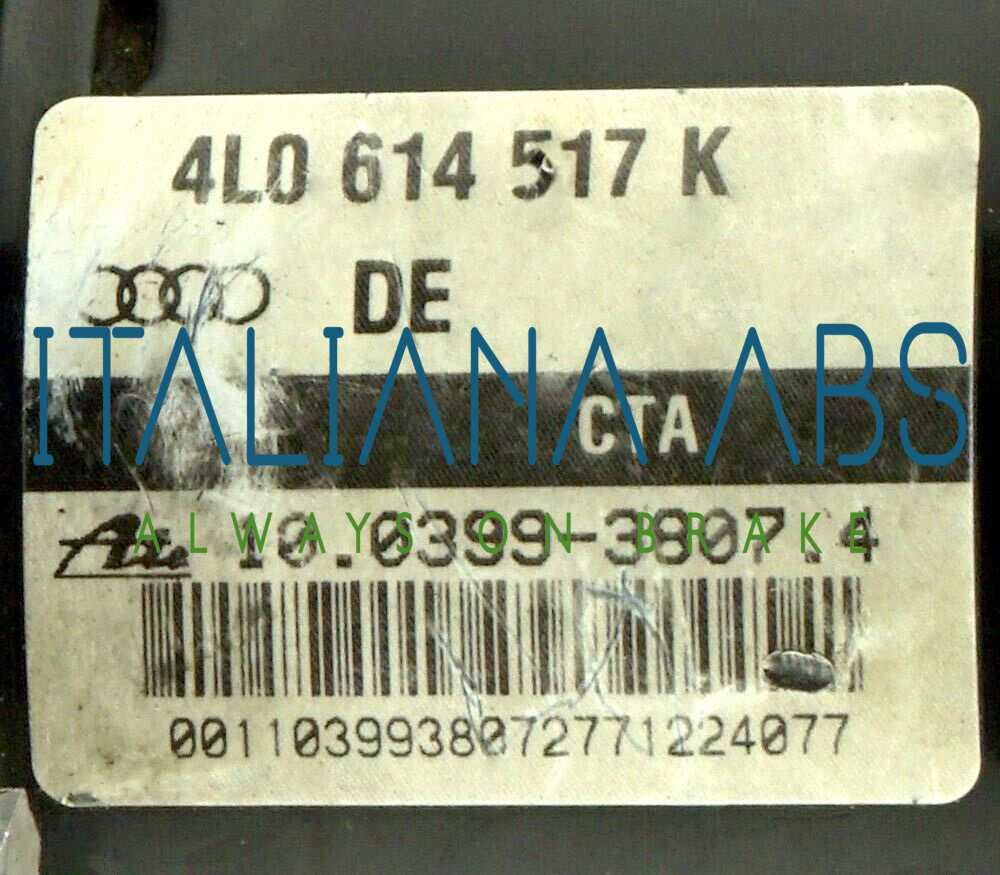 Centralina ABS AUDI, codici identificativi: 4L0614517K 10039938074 10092603263