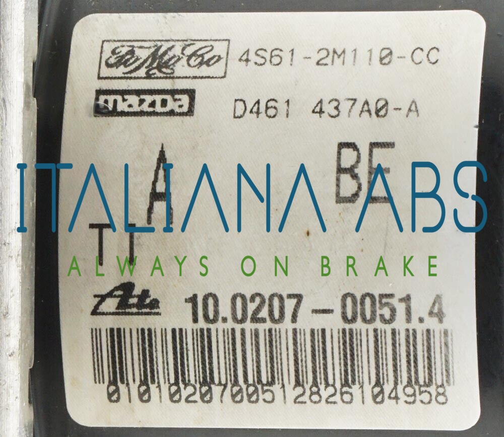 Centralina ABS FORD, codici identificativi: 4S612M110CC 10020700514 10097001323