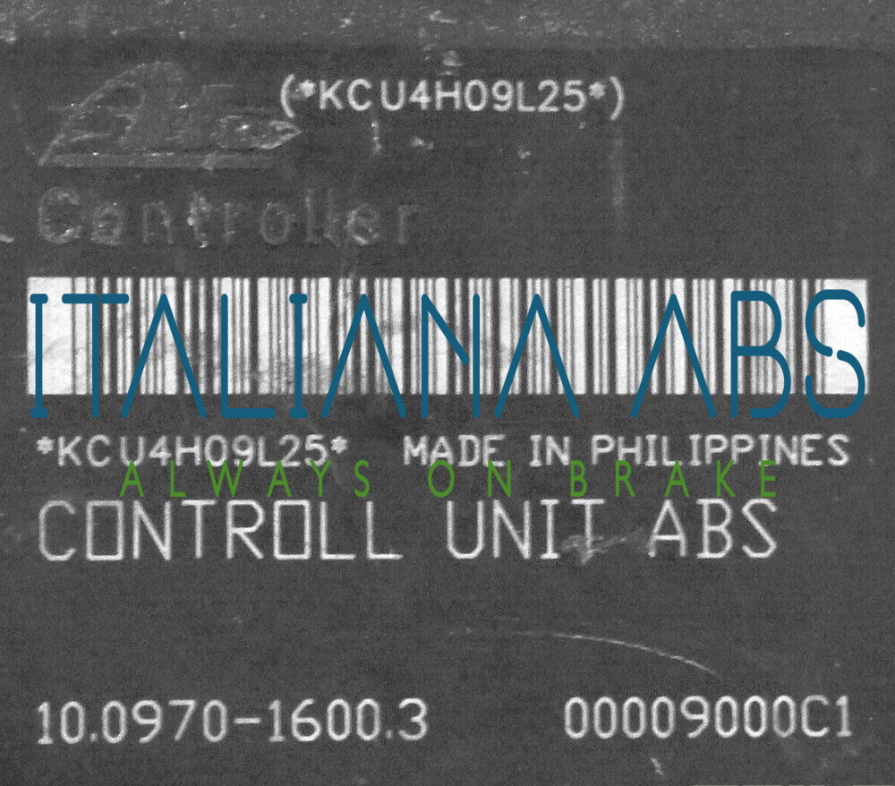 Centralina ABS FIAT, codici identificativi: 51725050 10020700274 10097016003