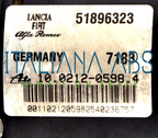 Centralina ABS Alfa Romeo, codici identificativi: 51896323 10021205984 10096128063
