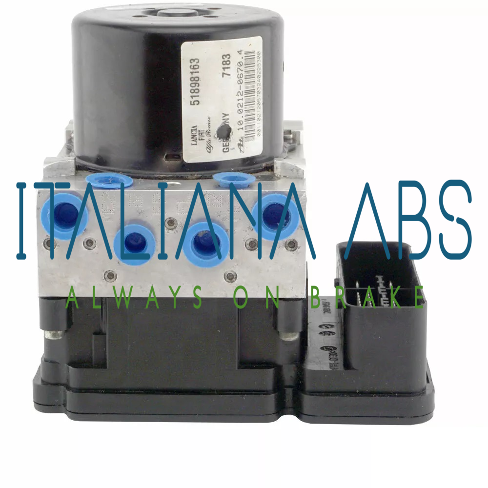 Centralina ABS Alfa Romeo, codici identificativi: 51898163 10021206704 10096128073