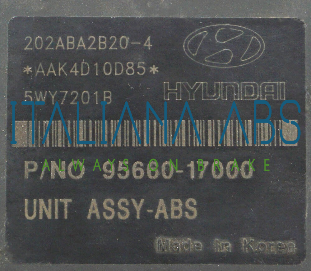 Centralina ABS HYUNDAI, codici identificativi: 5891017300 BH60102000 9566017000