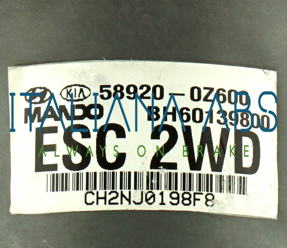 Centralina ABS KIA, codici identificativi: 589200Z600 BH60139800