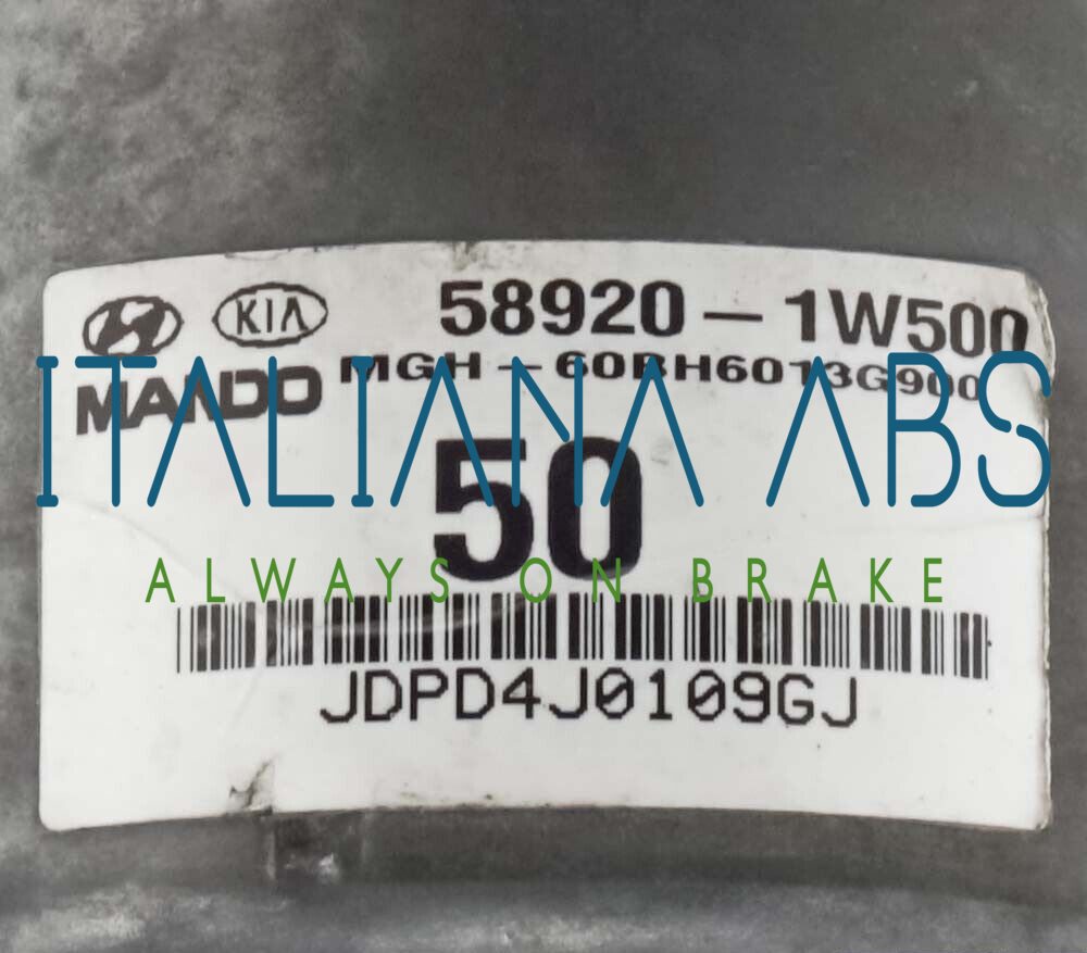 Centralina ABS KIA, codici identificativi: 589201W500 MGH60BH6013G900 BE6003G901