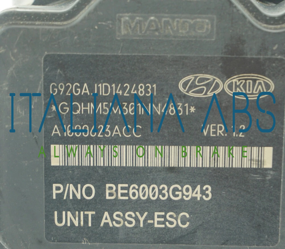 Centralina ABS HYUNDAI, codici identificativi:
 589201W770 BE6003G943