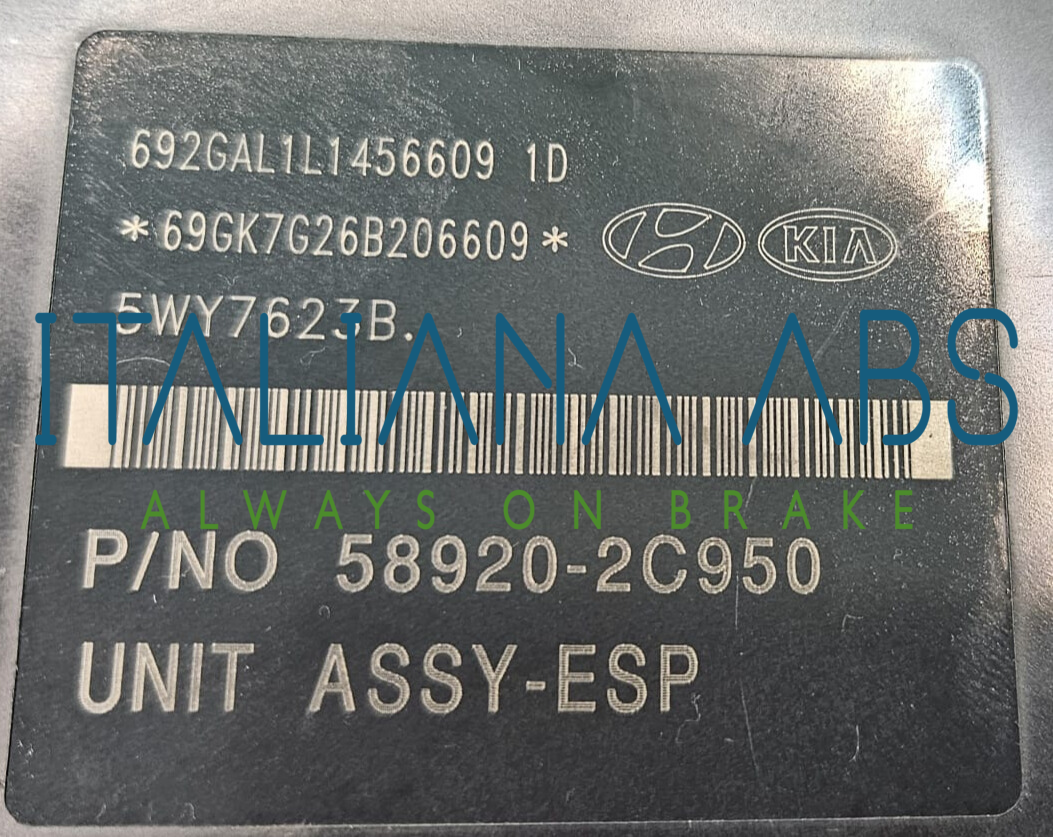 Centralina ABS HYUNDAI, codici identificativi: 589202C950 BH60136915