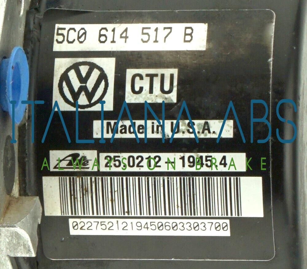 Centralina ABS VW, codici identificativi: 5C0614517B 3QT 5C0907379C 10096103663