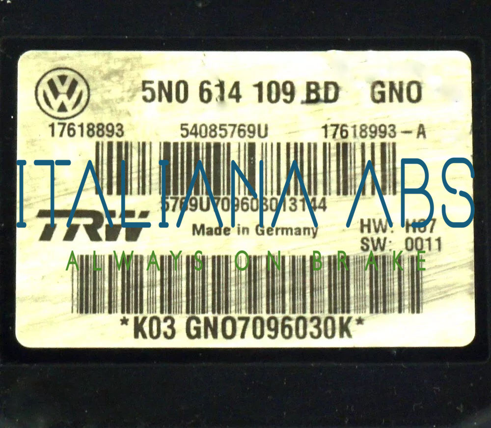 Centralina ABS VW 5N0614109BD 17618893 54085769U 17618993A