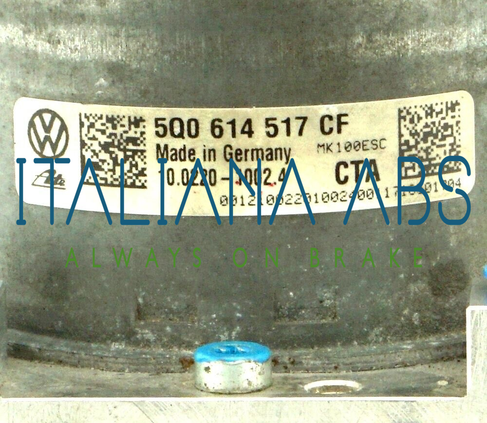 Centralina ABS VW, codici identificativi: 5Q0614517CF 10022010024 10091643343