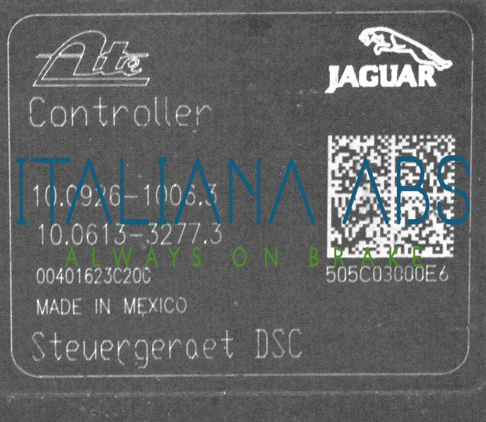 Centralina ABS JAGUAR, codici identificativi: 5W932C405AD 10021200324 10092610063