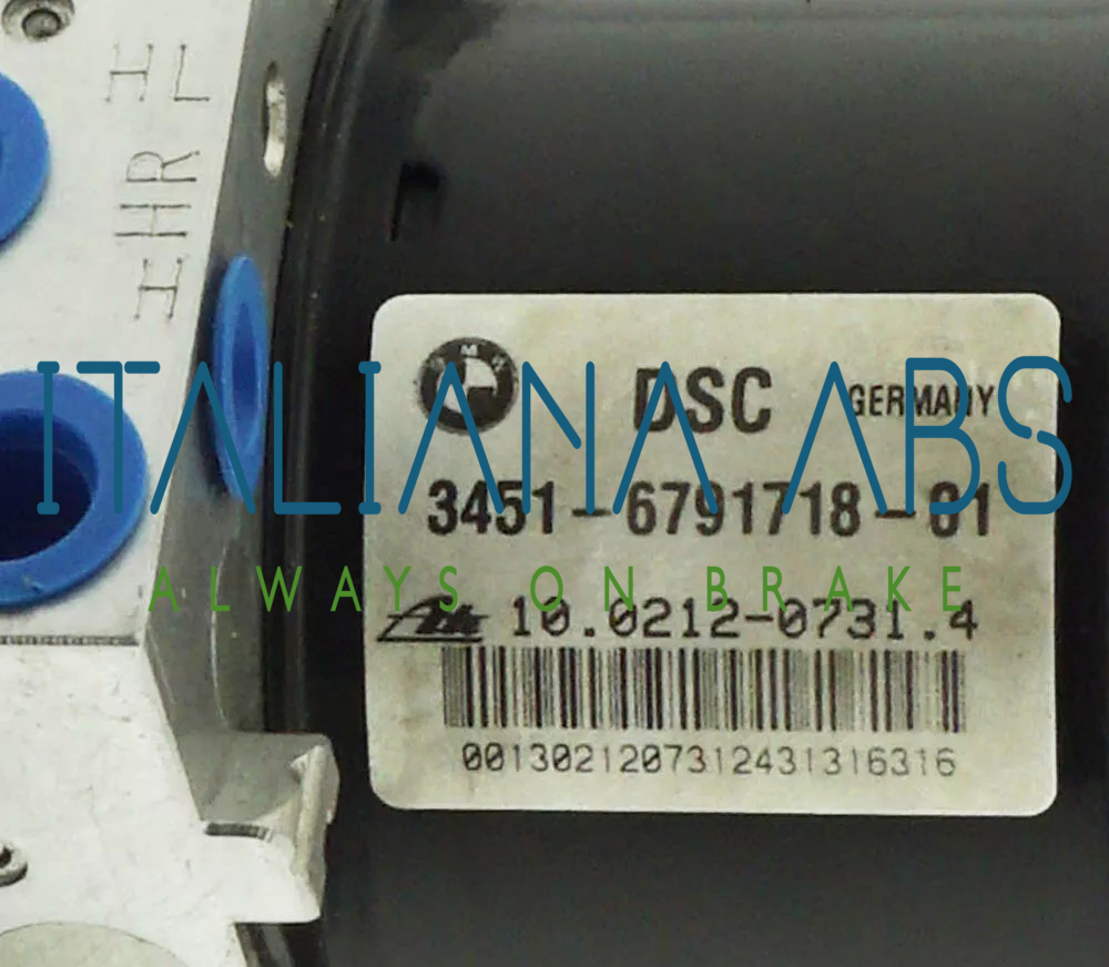 Centralina ABS BMW, codici identificativi: 6791719 10096208213 34516791718