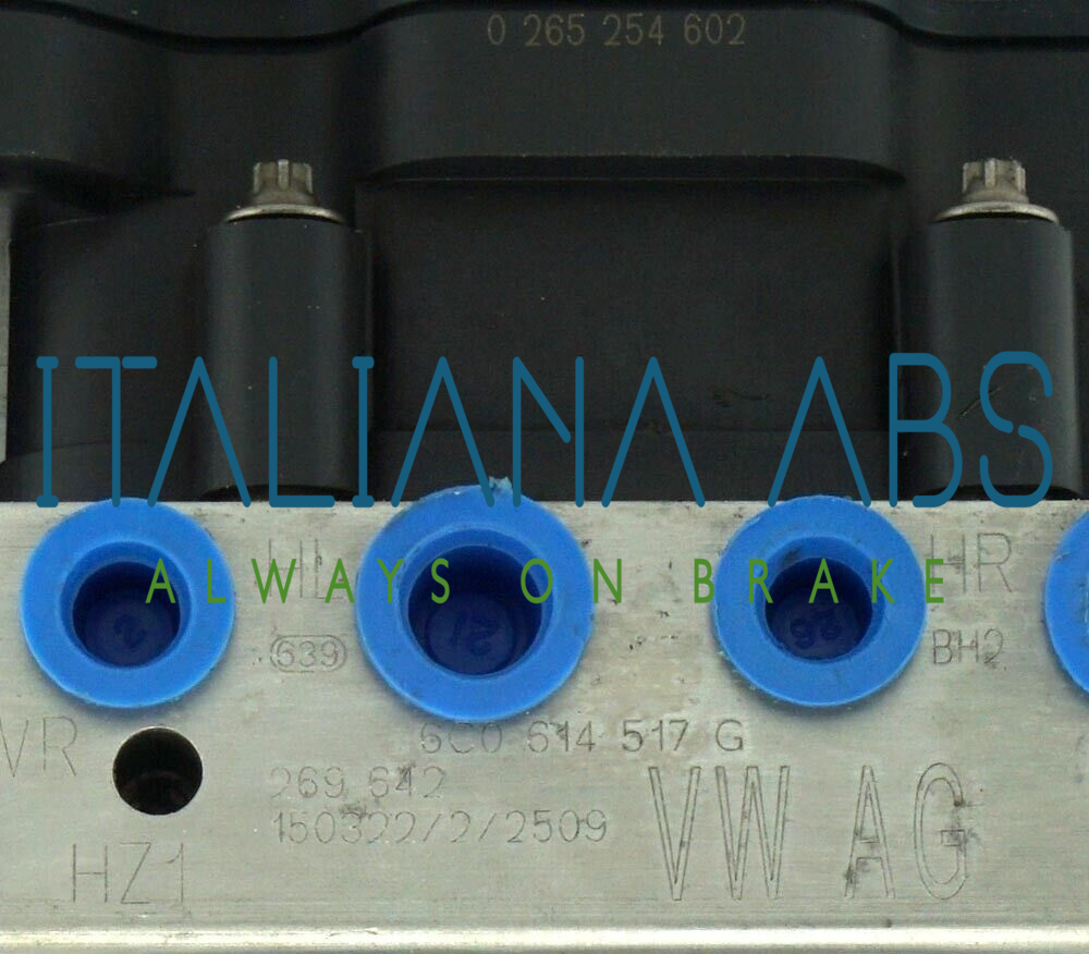 Centralina ABS VW, codici identificativi: 6C0614517G 0265956084 6C0907379G