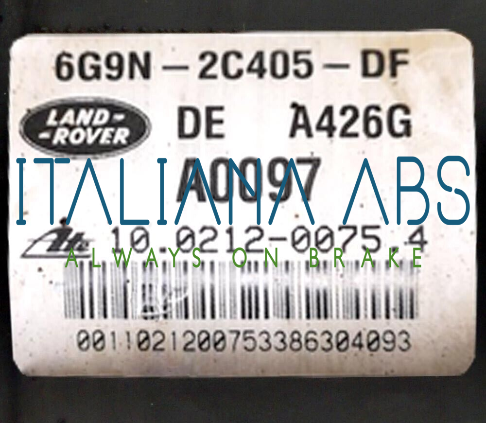 Centralina ABS Land Rover, codici identificativi: 6G9N2C405DF 10092632043