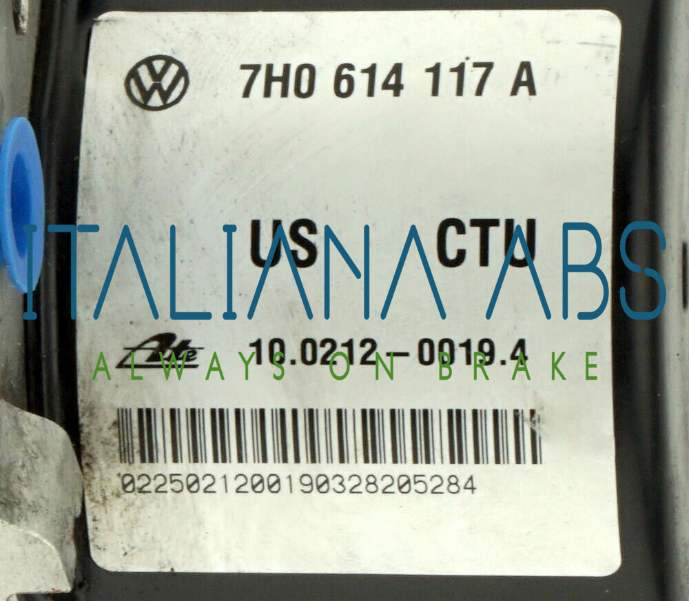 Centralina ABS VW, codici identificativi: 7H0614117A 7H0907379S 10092603103