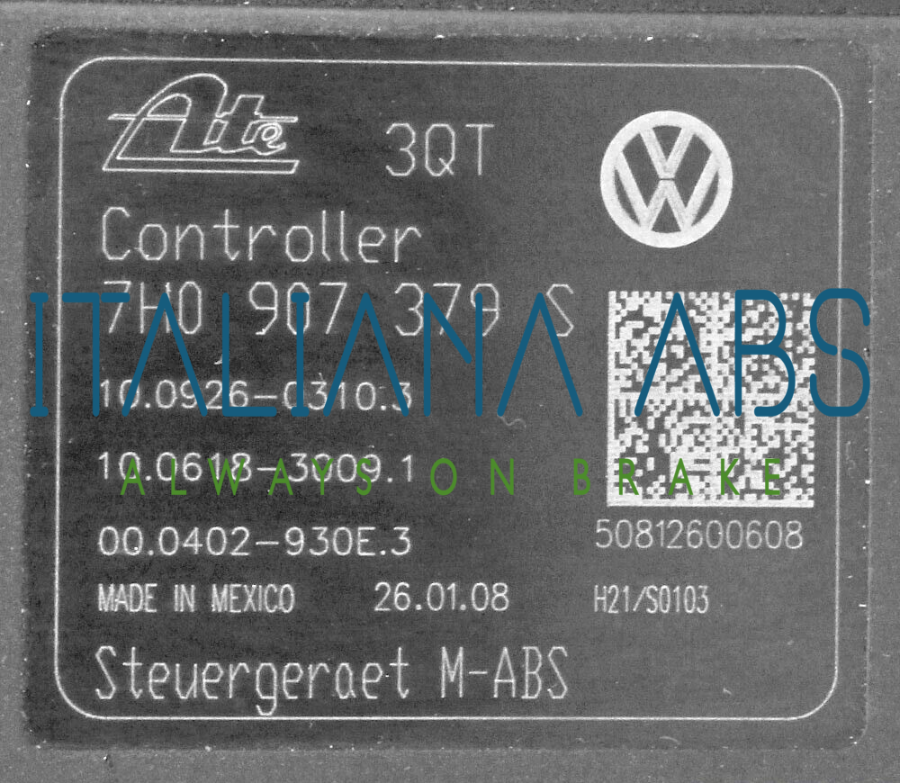Centralina ABS VW, codici identificativi: 7H0614117A 7H0907379S 10092603103