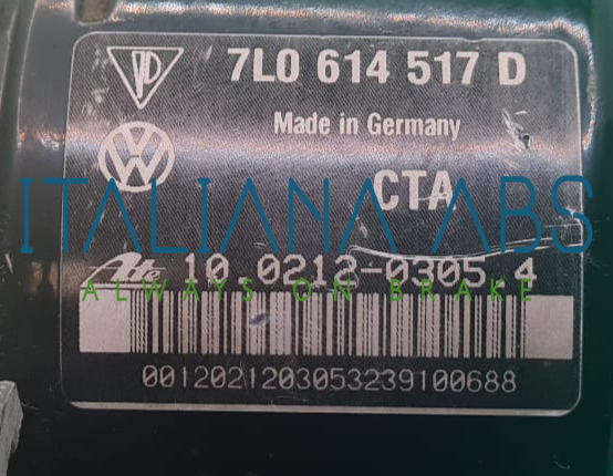 Centralina ABS PORSCHE, codici identificativi: 7L0614517D 10021203054 7L0907379Q 10092603223