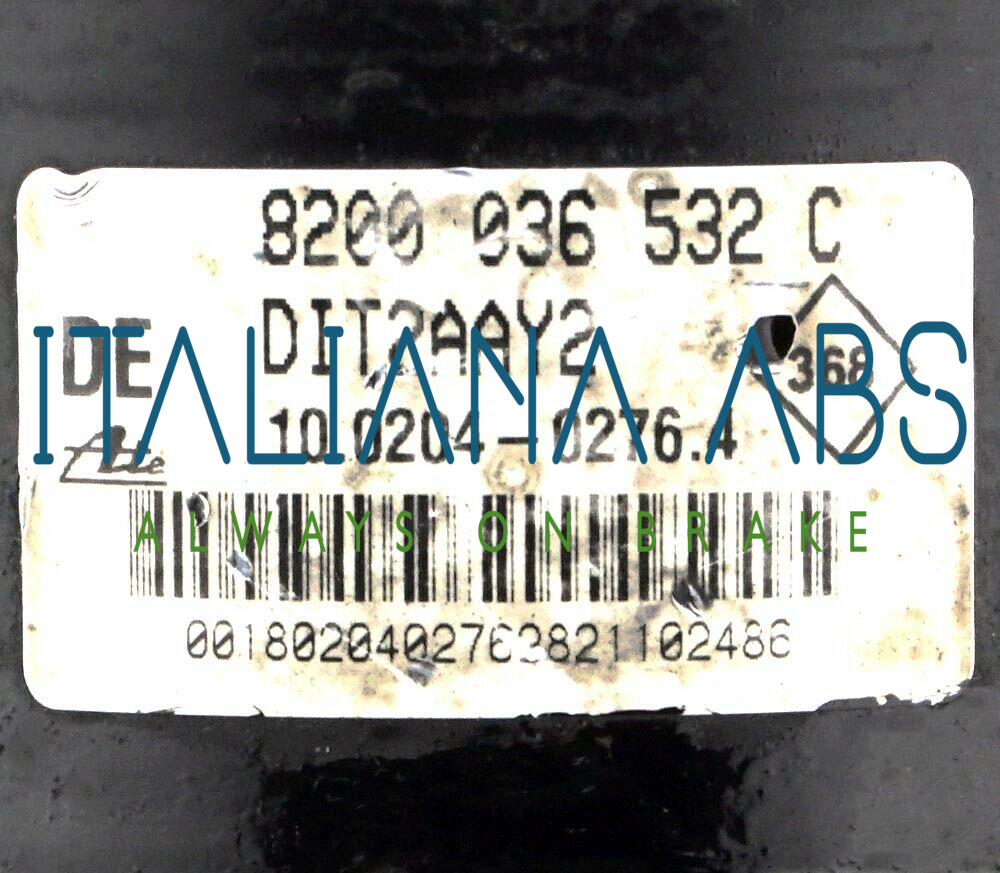Centralina ABS RENAULT, codici identificativi: 8200036532C 10020402764 10094614033