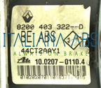 Centralina ABS RENAULT, codici identificativi: 8200403322D 10020701104 10097014083