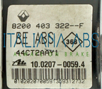 Centralina ABS RENAULT, codici identificativi: 8200403322F 10020700594 10097014093