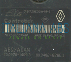 Centralina ABS RENAULT, codici identificativi: 8200403322F 10020700594 10097014093