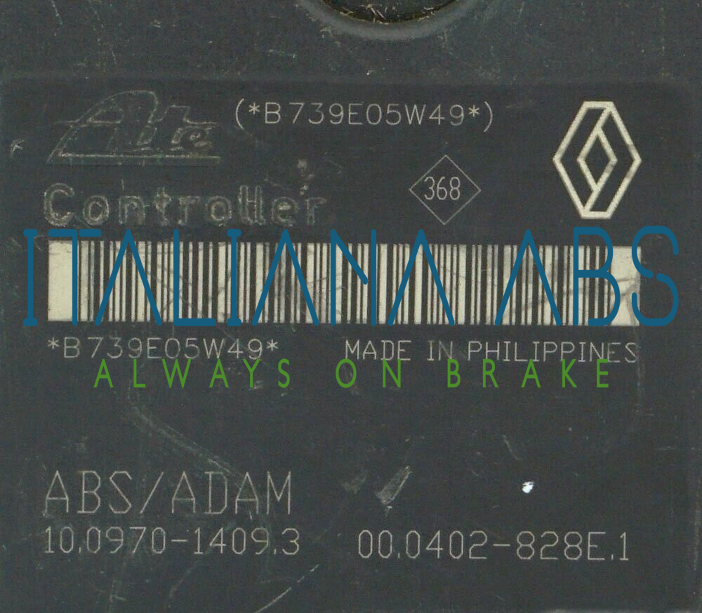 Centralina ABS RENAULT, codici identificativi: 8200403322F 10020700594 10097014093