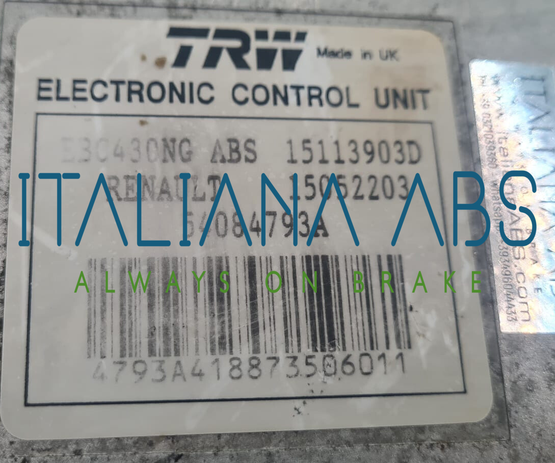 Centralina ABS RENAULT OPEL NISSAN, codici identificativi: 8200511146 93857506 15052203