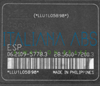 Centralina ABS SUZUKI, codici identificativi: 86L0 06210215854 06210957783