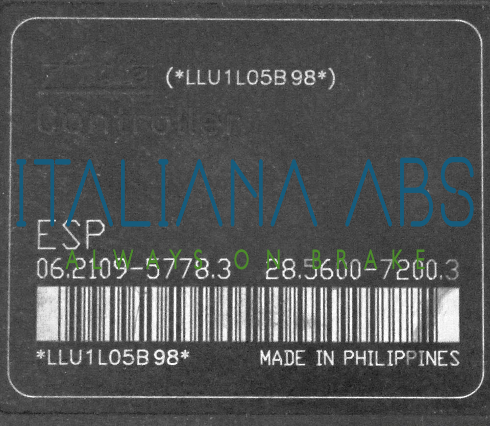 Centralina ABS SUZUKI, codici identificativi: 86L0 06210215854 06210957783