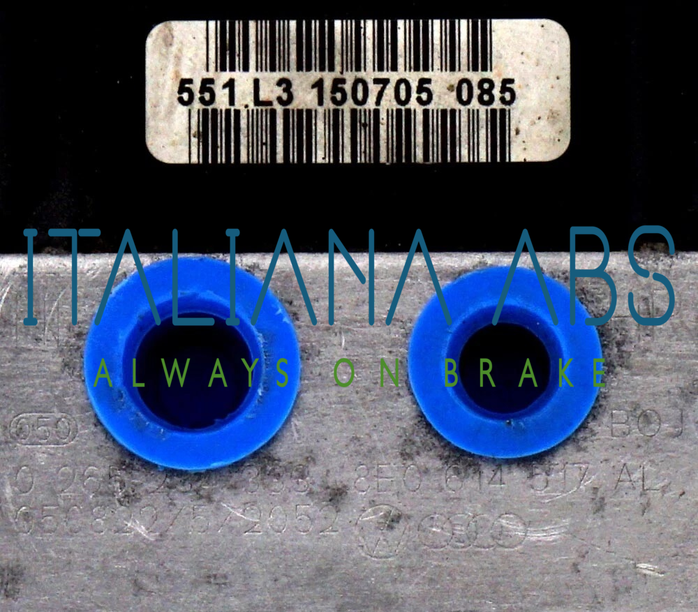 Centralina ABS AUDI, codici identificativi: 8E0614517AL 0265234333 8E0910517E