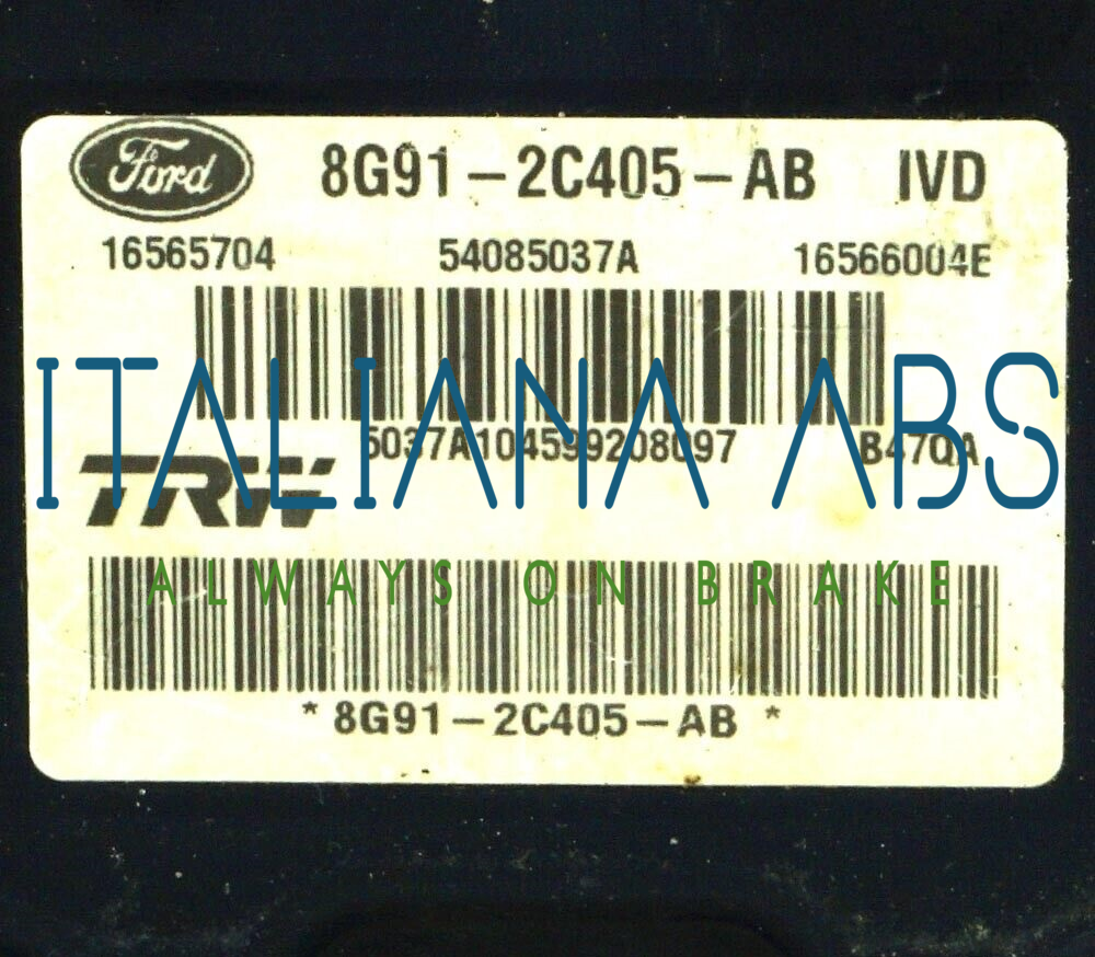 Centralina ABS FORD, codici identificativi:  8G912C405AB 16565704 54085037A