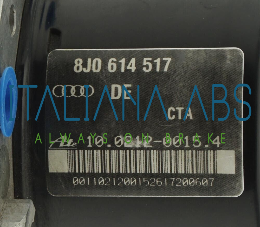 Centralina ABS AUDI, codici identificativi: 8J0614517 10096103023 10021200154