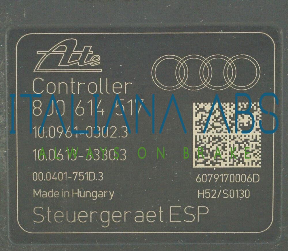 Centralina ABS AUDI, codici identificativi: 8J0614517 10096103023 10021200154