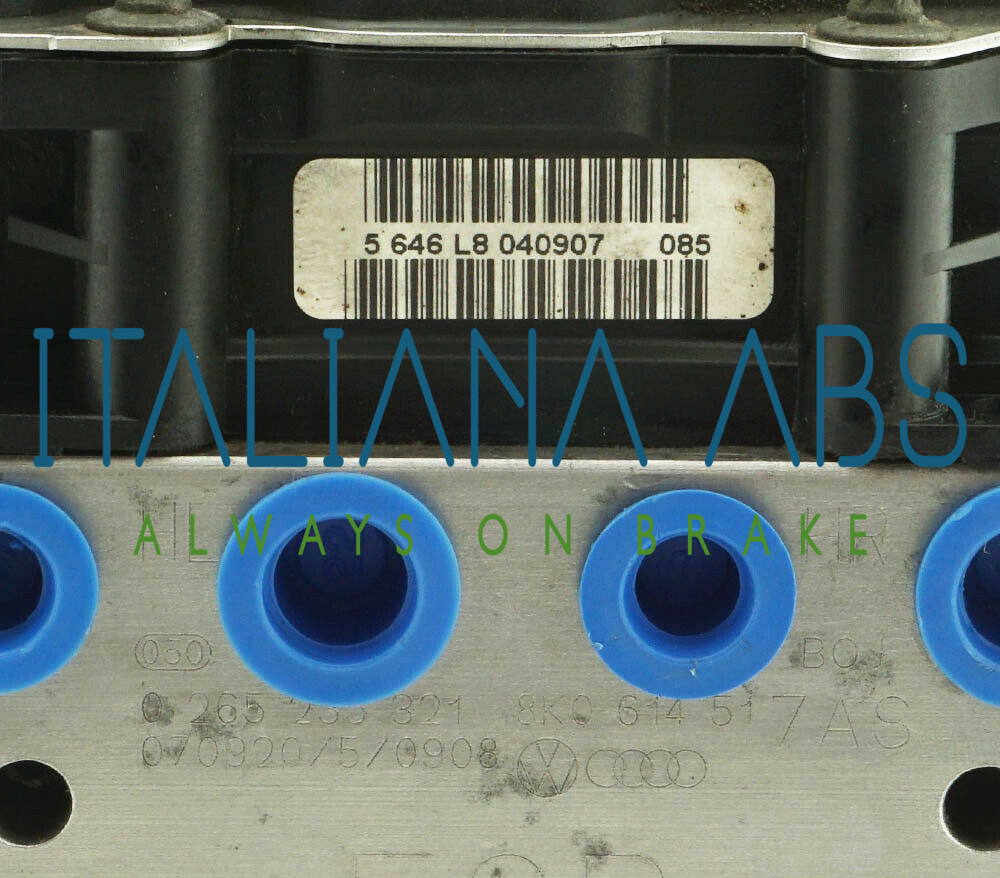 Centralina ABS AUDI, codici identificativi: 8K0614517AS 8K0907379N 0265950691