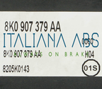 Centralina ABS AUDI, codici identificativi, 8K0614517BP 8K0907379AA 0265950958