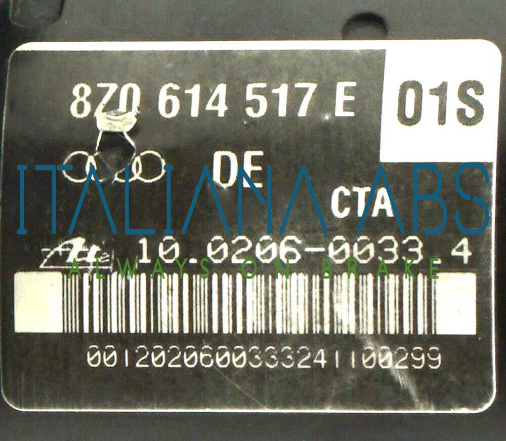 Centralina ABS AUDI, codici identificativi: 8Z0907379C 10096003263 8Z0614517E