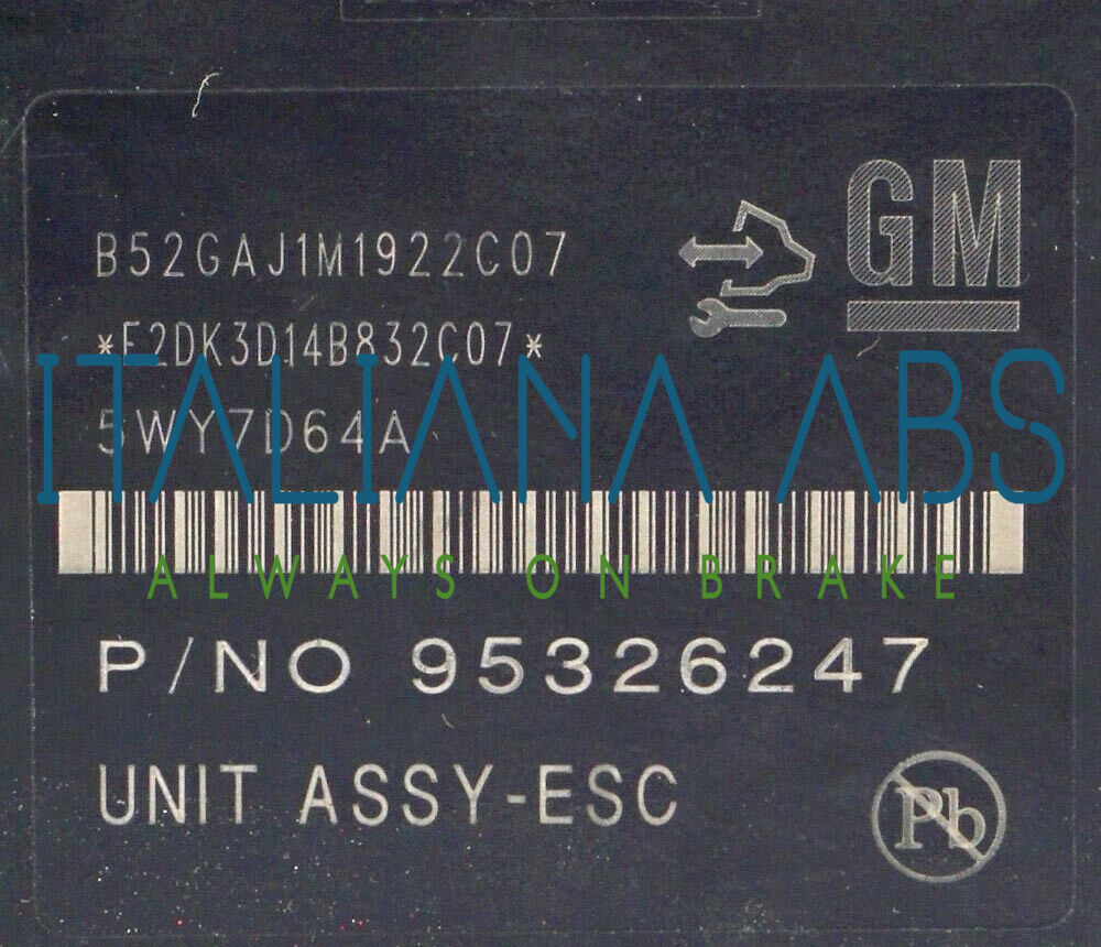 Centralina ABS CHEVROLET, codici identificativi: 95326247 688250455 M300 ESC