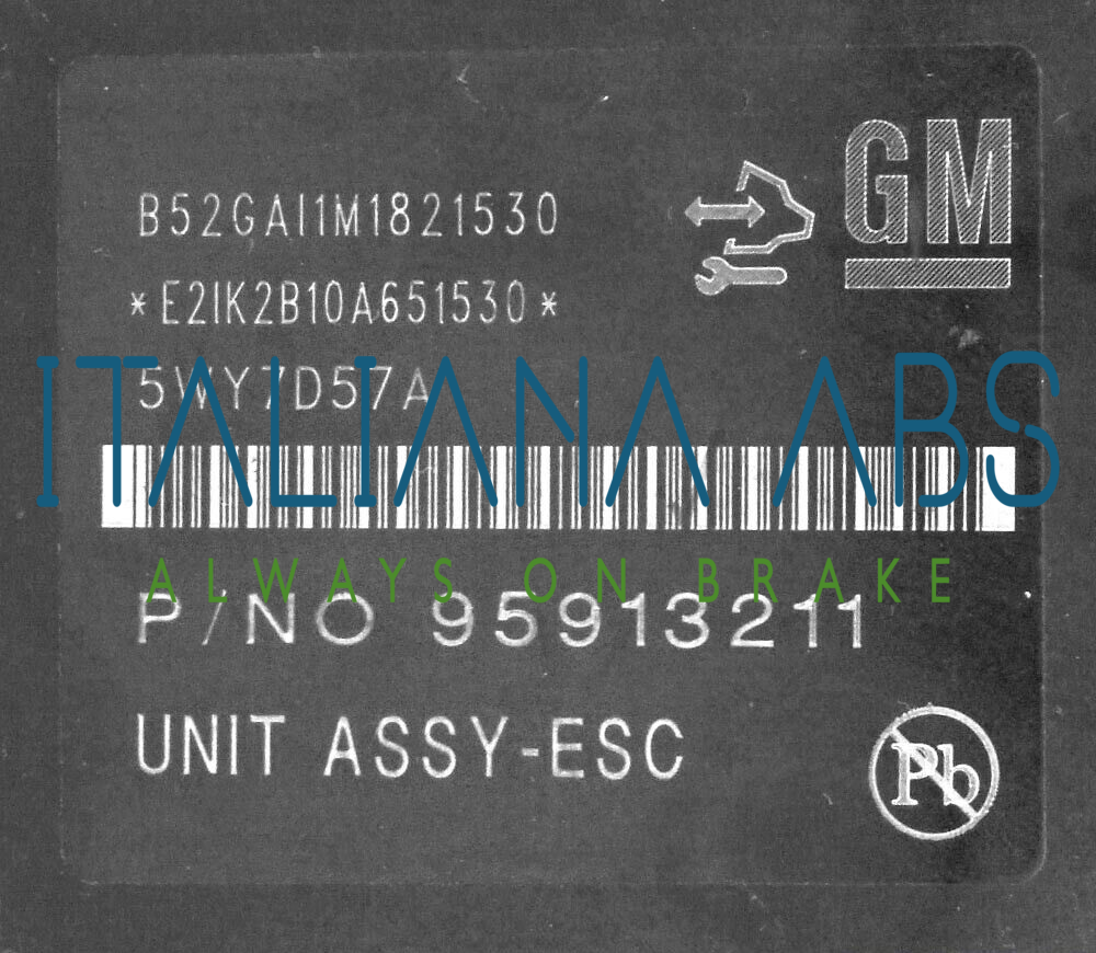 Centralina ABS CHEVROLET, codici identificativi: 95913211 688250455