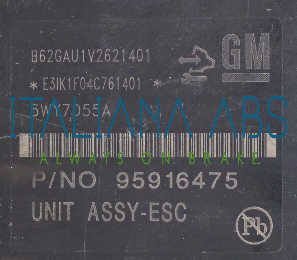 Centralina ABS CHEVROLET, codici identificativi: 95916475 688250455 95916475