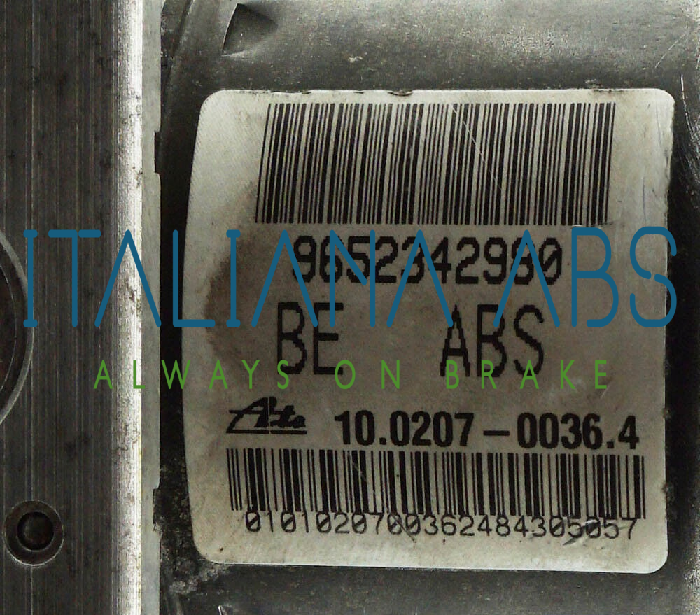 Centralina ABS PEUGEOT, codici identificativi: 9652342980 10097011143