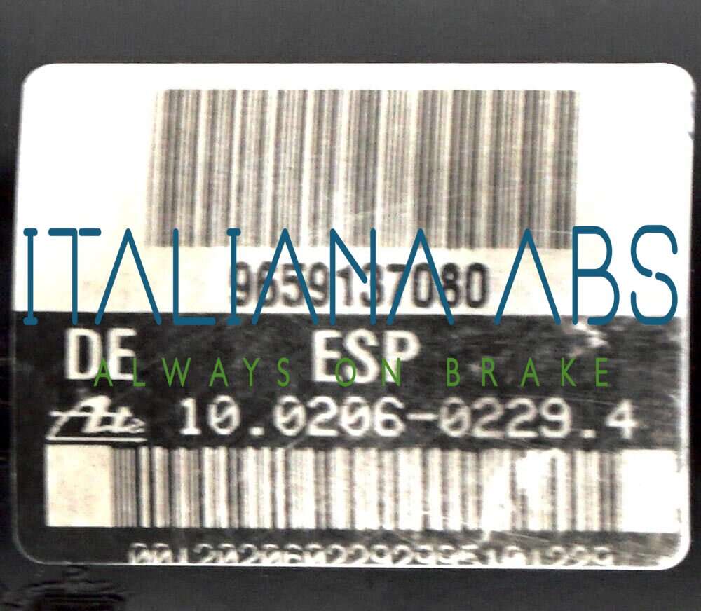 Centralina ABS PEUGEOT, codici identificativi: 9659137080 10020602294 10096011573