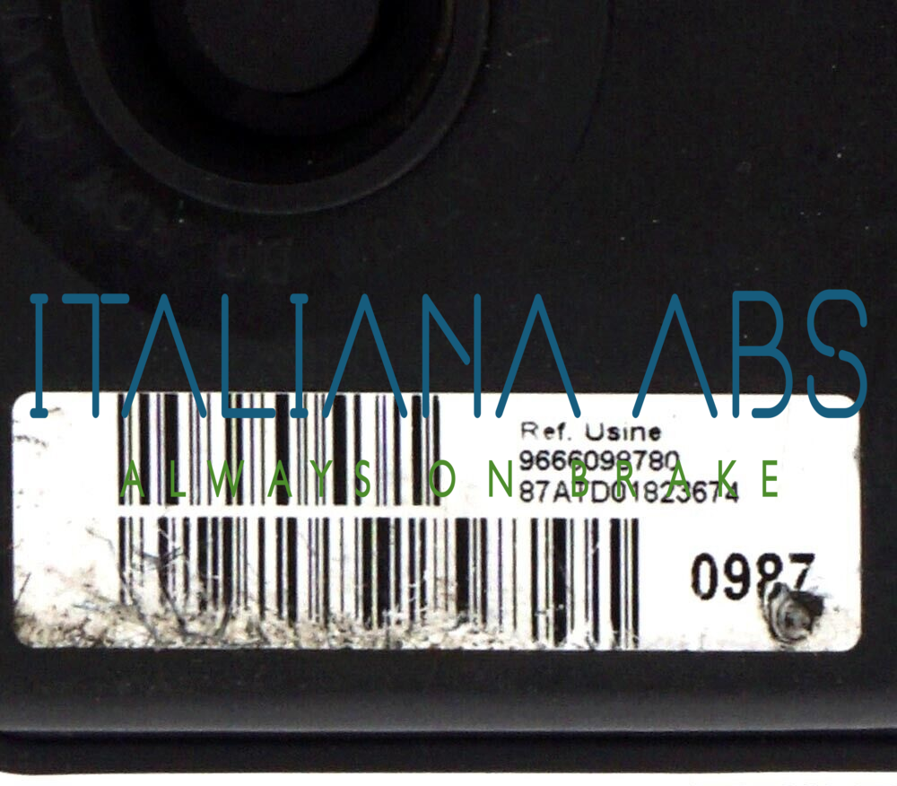 Centralina ABS PEUGEOT, codici identificativi: 9660107180 0265800861 9666098780
